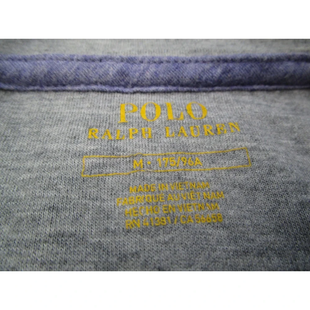 Polo Ralph Lauren Mens Medium Purple Heather Quarter Zip Pullover Sweater M Pony